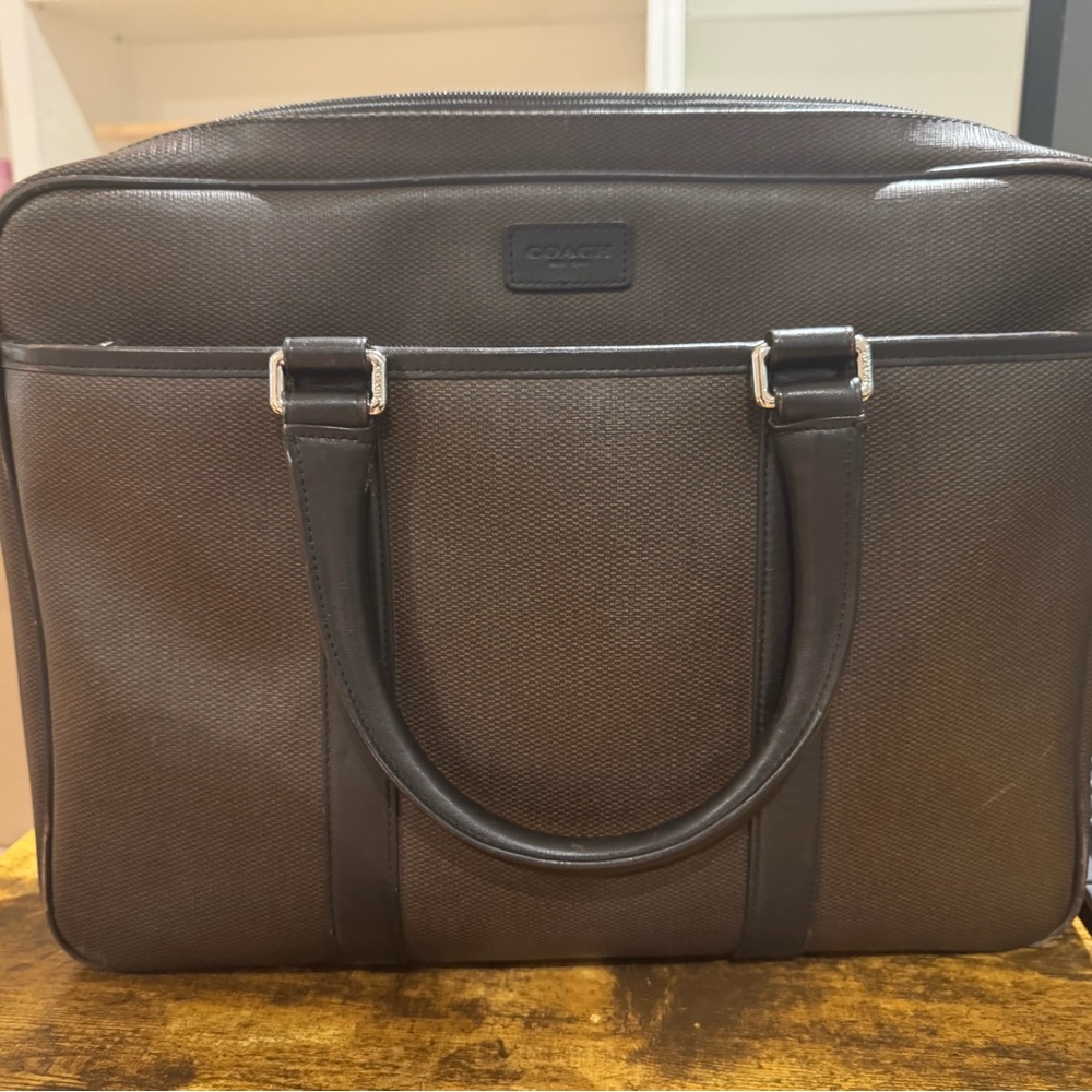 Coach Dark Brown Leather Briefcase